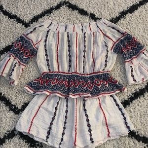 2 piece off the shoulder top/skirt set